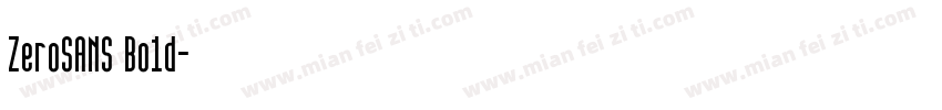 ZeroSANS Bo1d字体转换